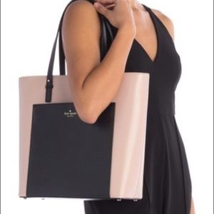 Kate Spade Grand Street Sadie Leather Tote Pink & Black